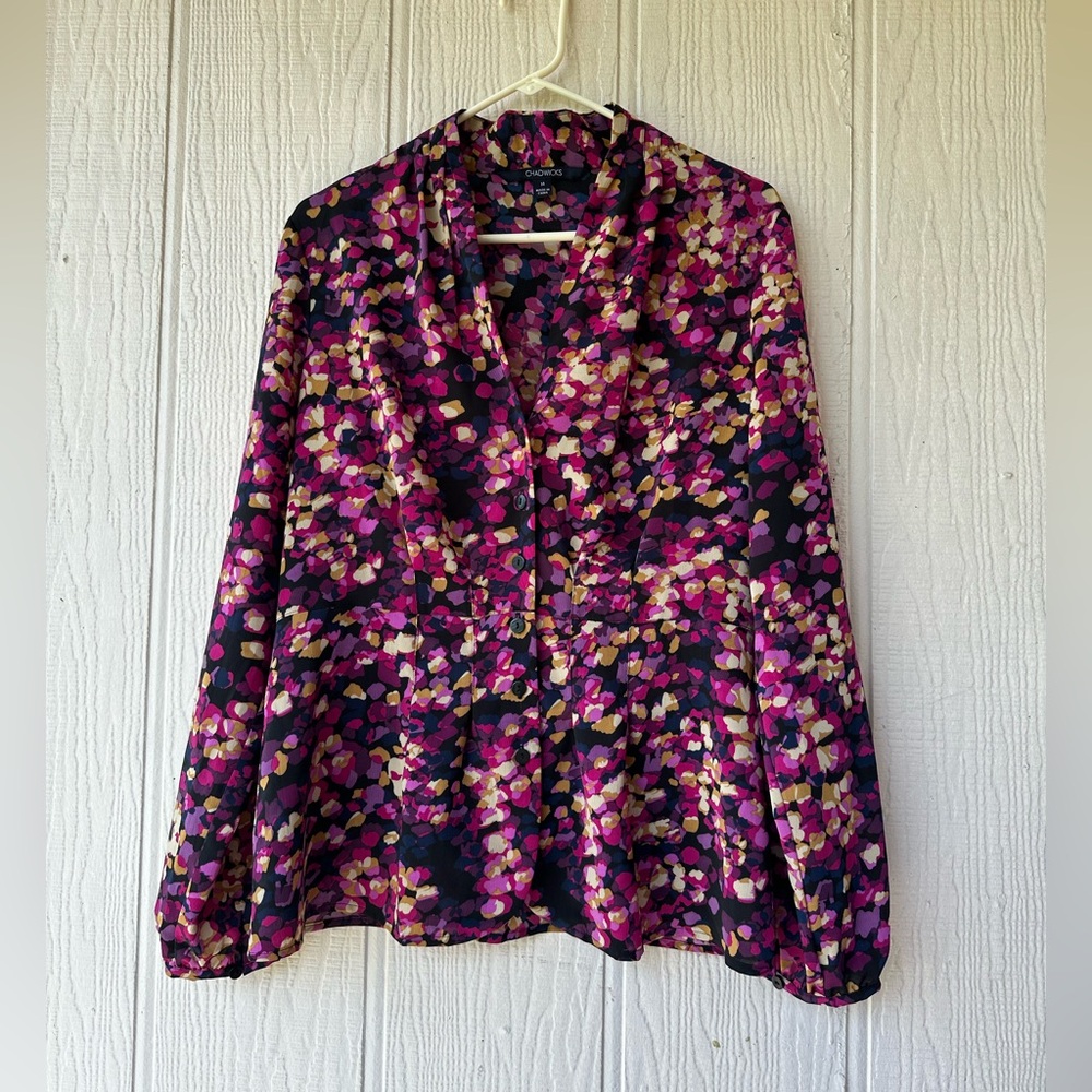 Chadwicks Button Down Long Sleeve Top